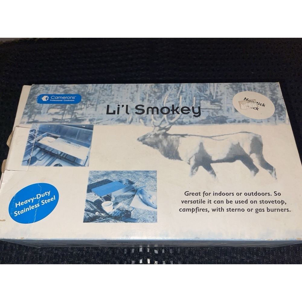 Camerons Li'l Smokey Smoker Sterno Stovetop Heavy Duty Stainless New In Box Camp